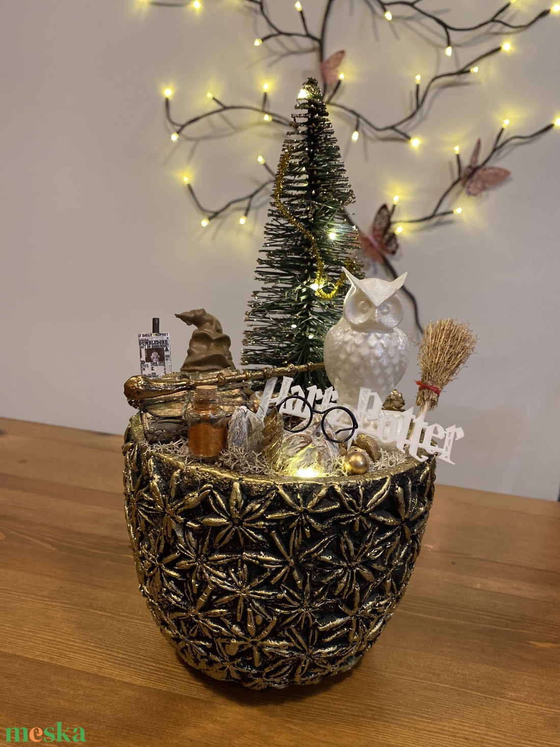 Harry Potter    asztal disz  - karácsony - karácsonyi lakásdekoráció - karácsonyi ajtódíszek - Meska.hu