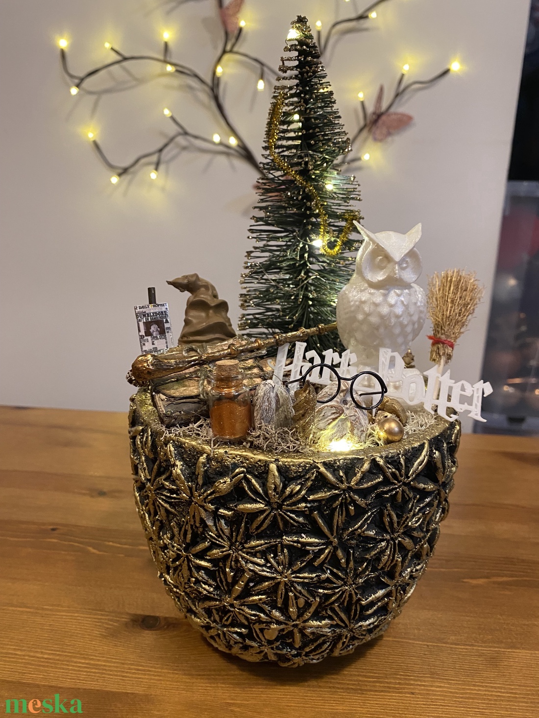 Harry Potter    asztal disz  - karácsony - karácsonyi lakásdekoráció - karácsonyi ajtódíszek - Meska.hu