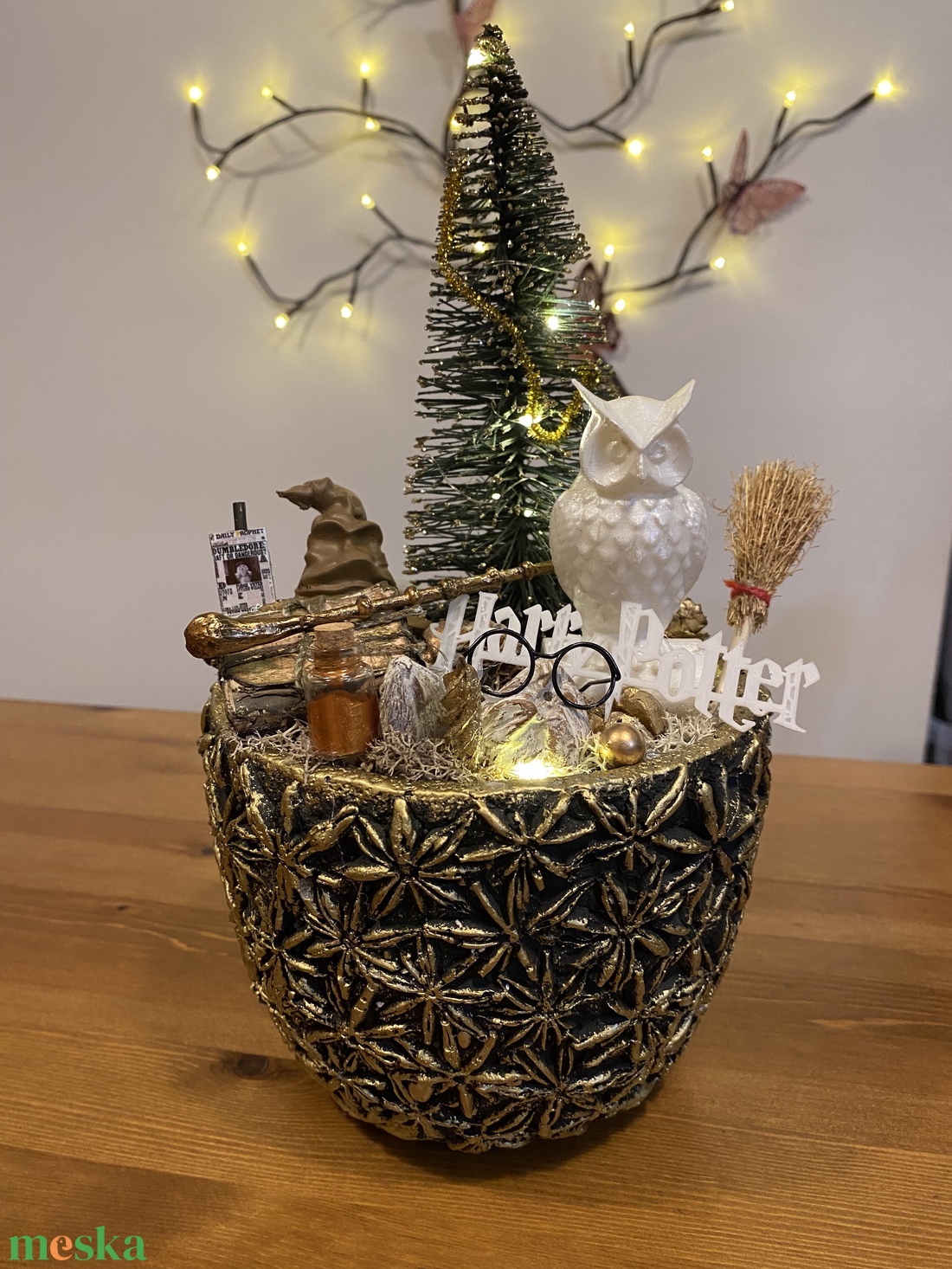 Harry Potter    asztal disz  - karácsony - karácsonyi lakásdekoráció - karácsonyi ajtódíszek - Meska.hu