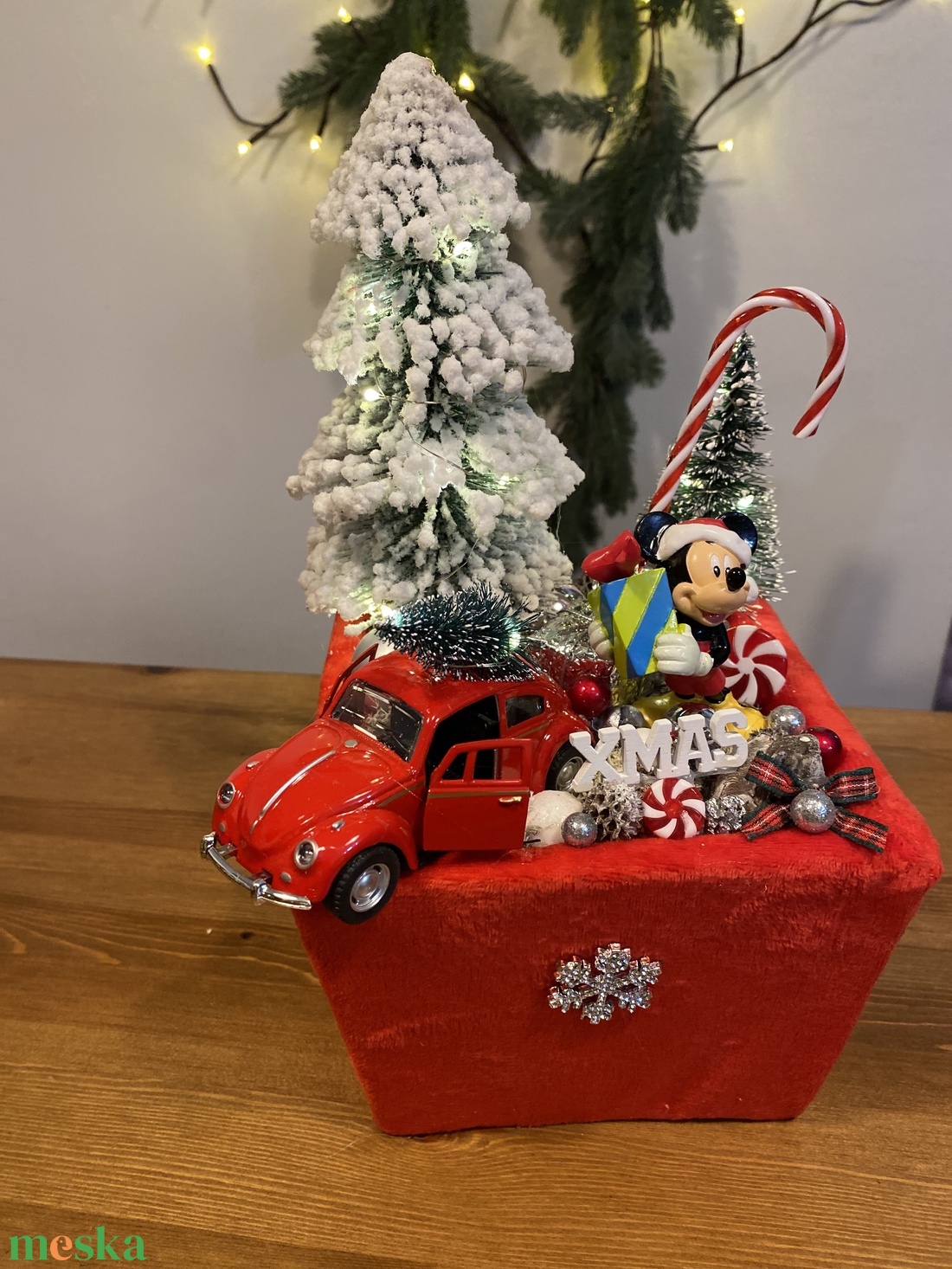 Disney  karácsonyi mickey  asztal disz  - karácsony - karácsonyi lakásdekoráció - karácsonyi ajtódíszek - Meska.hu