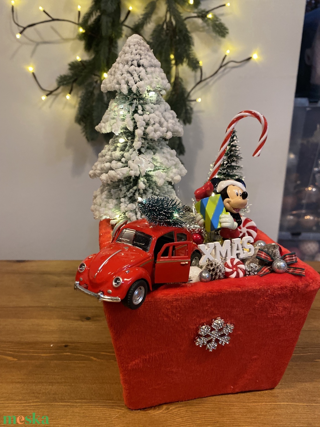 Disney  karácsonyi mickey  asztal disz  - karácsony - karácsonyi lakásdekoráció - karácsonyi ajtódíszek - Meska.hu