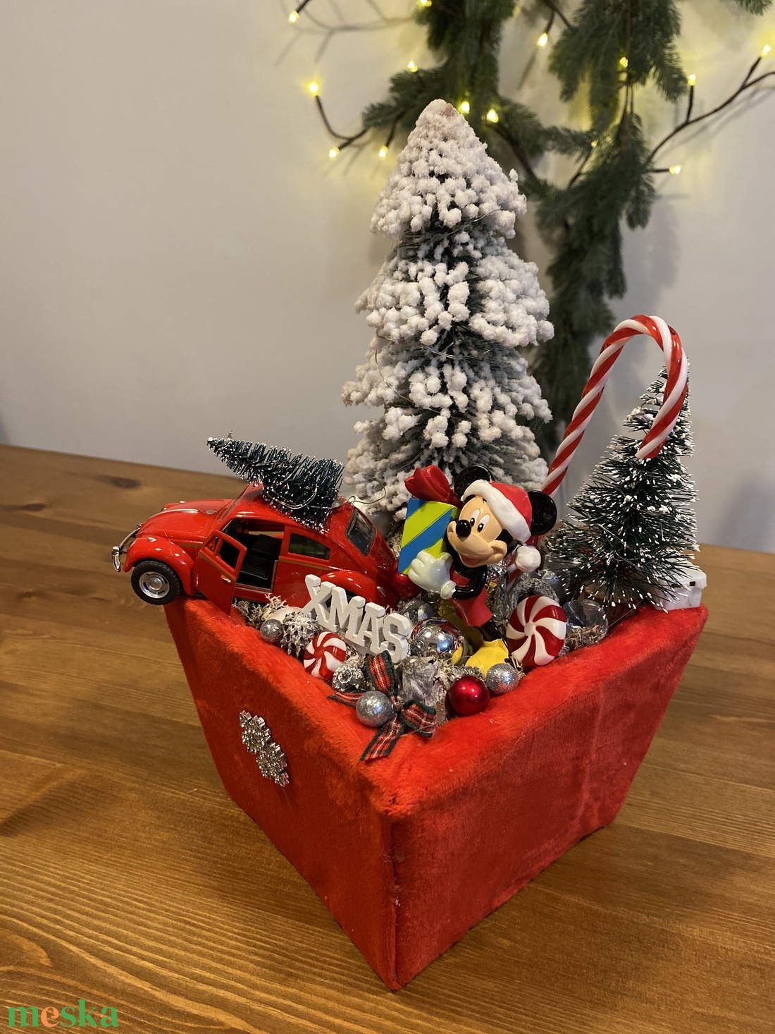 Disney  karácsonyi mickey  asztal disz  - karácsony - karácsonyi lakásdekoráció - karácsonyi ajtódíszek - Meska.hu