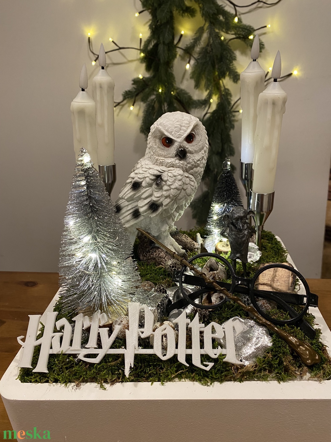 Harry Potter advent karácsonyi asztal disz  - karácsony - karácsonyi lakásdekoráció - karácsonyfadíszek - Meska.hu