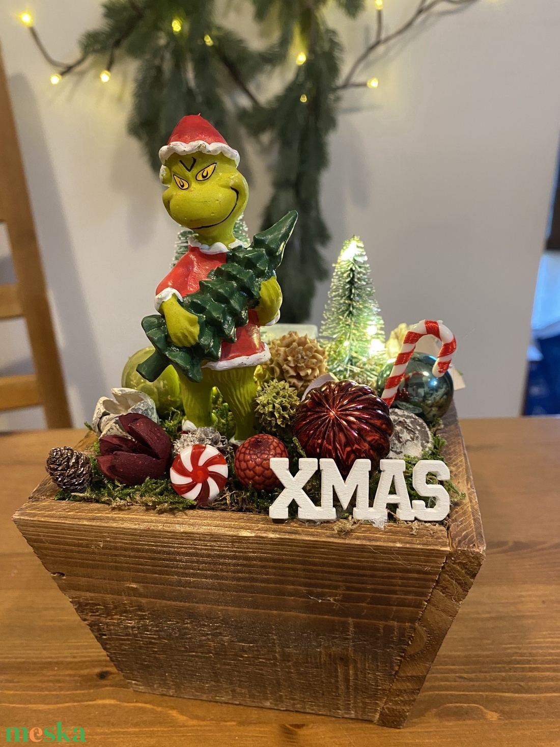 Grincs  karácsonyi asztaldísz - karácsony - adventi díszek - adventi asztaldísz - Meska.hu