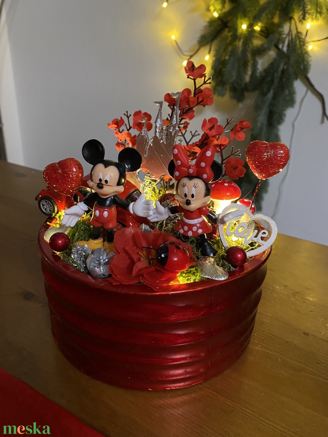  Disney Mickey és Minnie   asztal disz  - otthon & életmód - dekoráció - asztal és polc dekoráció - asztaldísz - Meska.hu