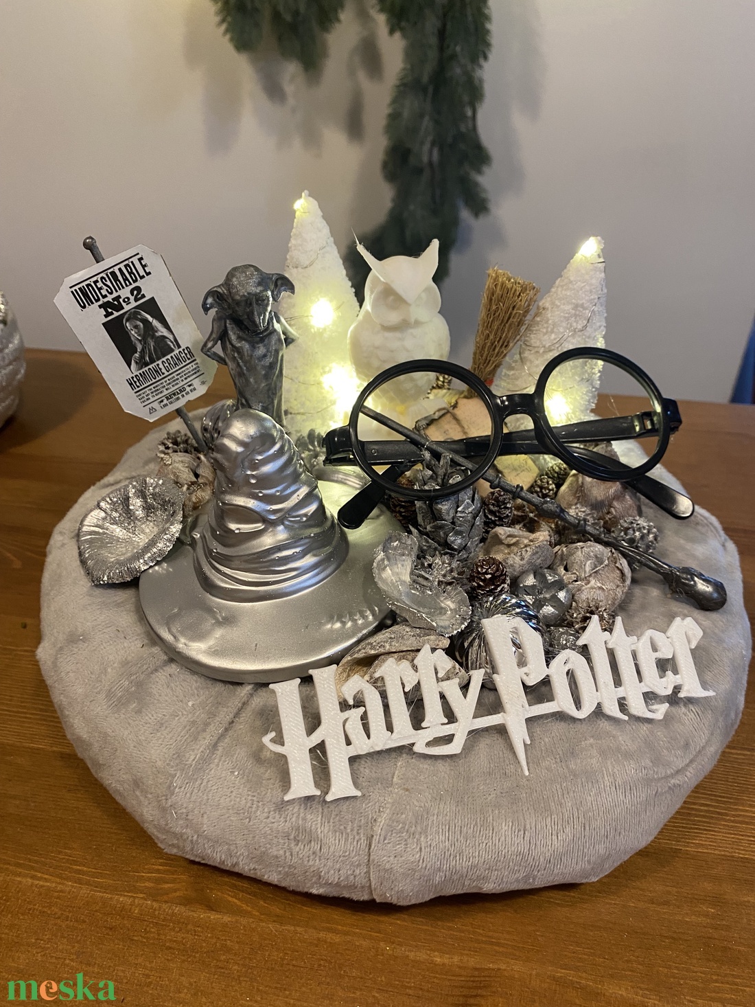 Harry Potter Karácsonyi   asztal disz  - karácsony - adventi díszek - adventi gyertyadíszek és koszorúdíszek - Meska.hu