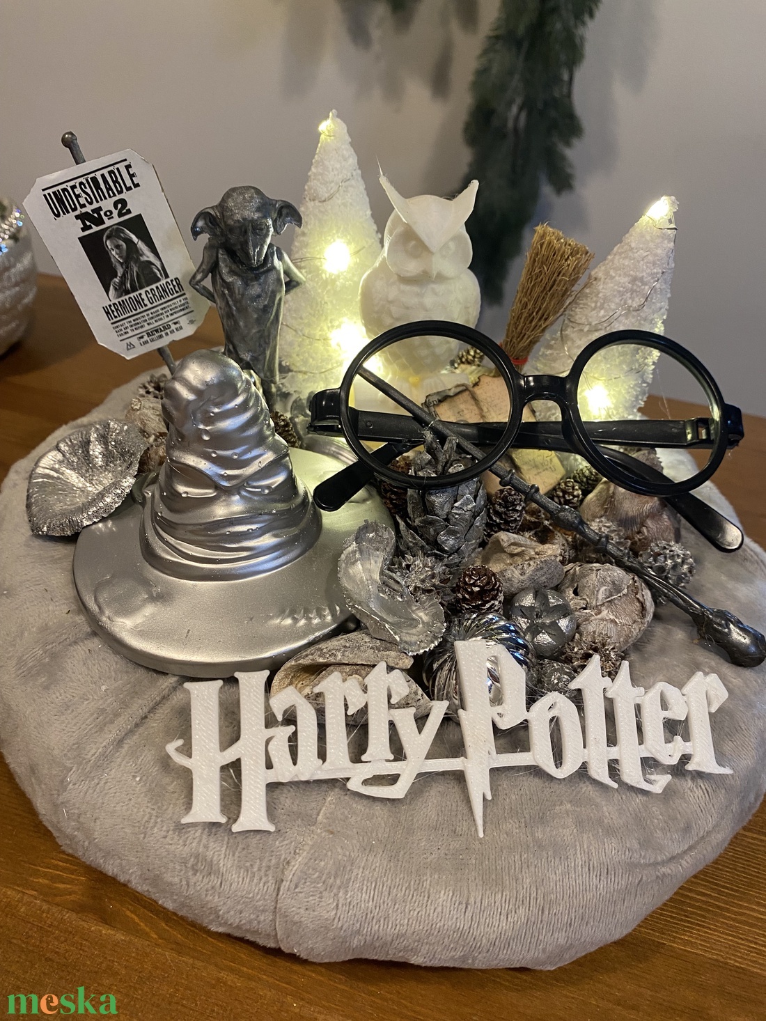 Harry Potter Karácsonyi   asztal disz  - karácsony - adventi díszek - adventi gyertyadíszek és koszorúdíszek - Meska.hu
