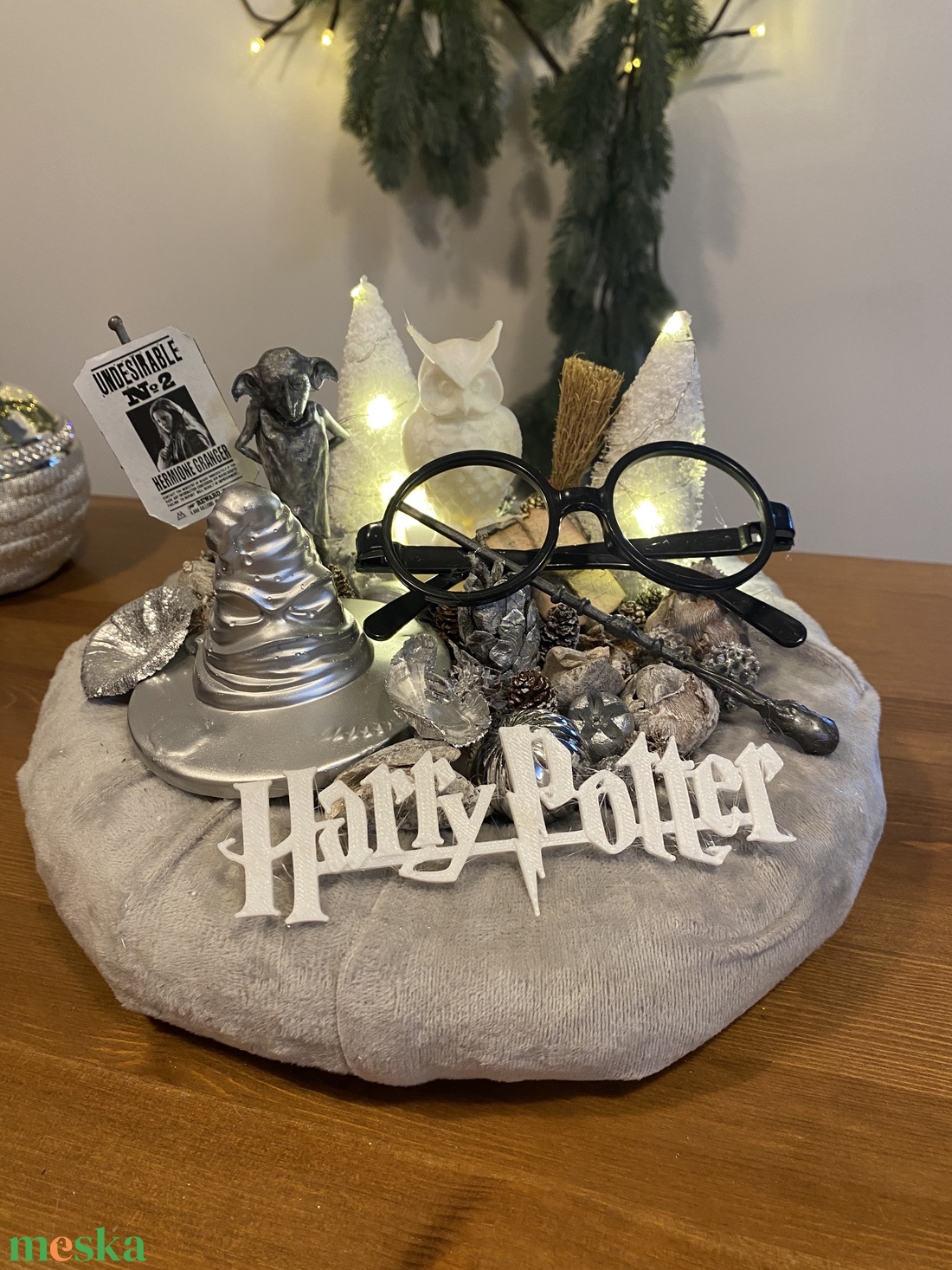Harry Potter Karácsonyi   asztal disz  - karácsony - adventi díszek - adventi gyertyadíszek és koszorúdíszek - Meska.hu