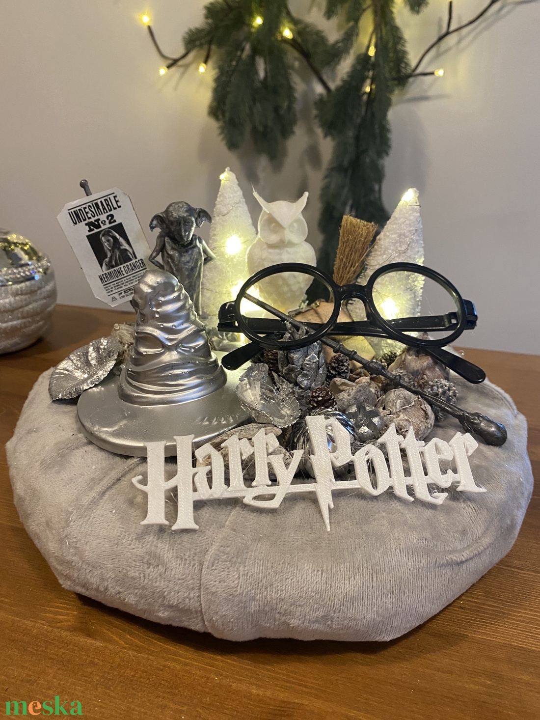 Harry Potter Karácsonyi   asztal disz  - karácsony - adventi díszek - adventi gyertyadíszek és koszorúdíszek - Meska.hu
