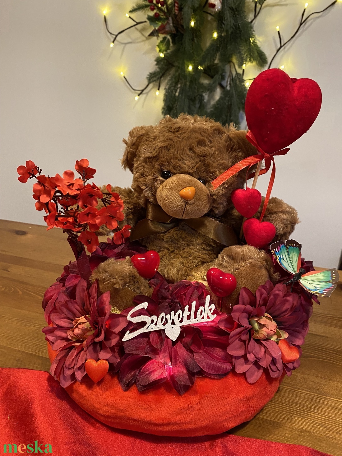 Mackós  asztal disz  - otthon & életmód - virágdekoráció - virágdíszek - asztali virágdísz - Meska.hu