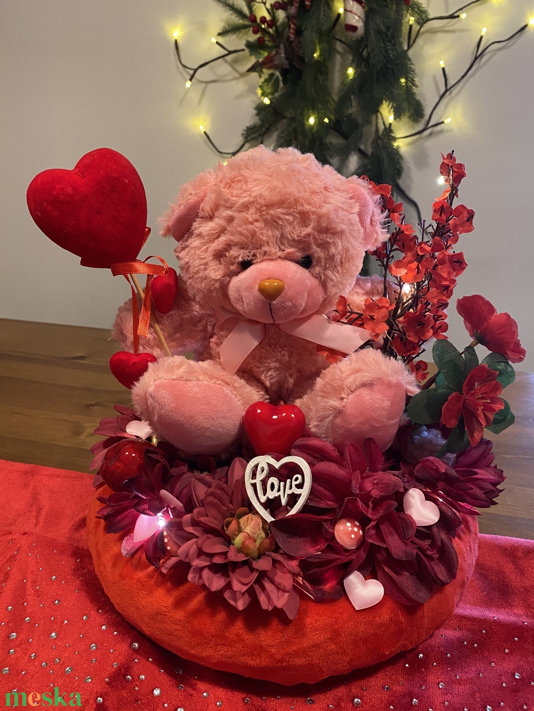 Mackós  asztal disz  - otthon & életmód - virágdekoráció - virágdíszek - asztali virágdísz - Meska.hu