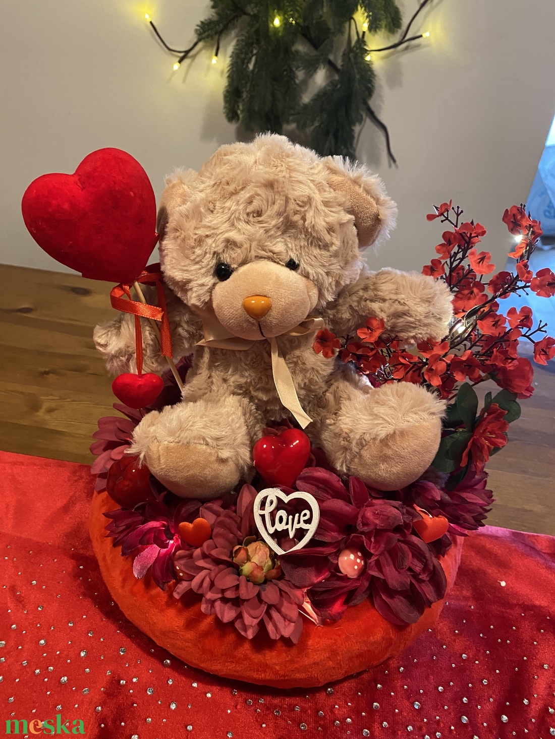 Mackós  asztal disz  - otthon & életmód - virágdekoráció - virágdíszek - asztali virágdísz - Meska.hu