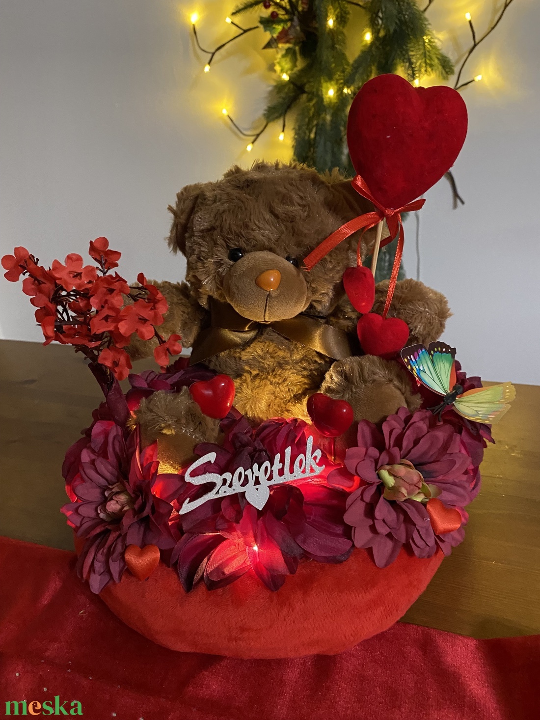  Valentin Mackós  asztal disz  - otthon & életmód - virágdekoráció - virágdíszek - asztali virágdísz - Meska.hu