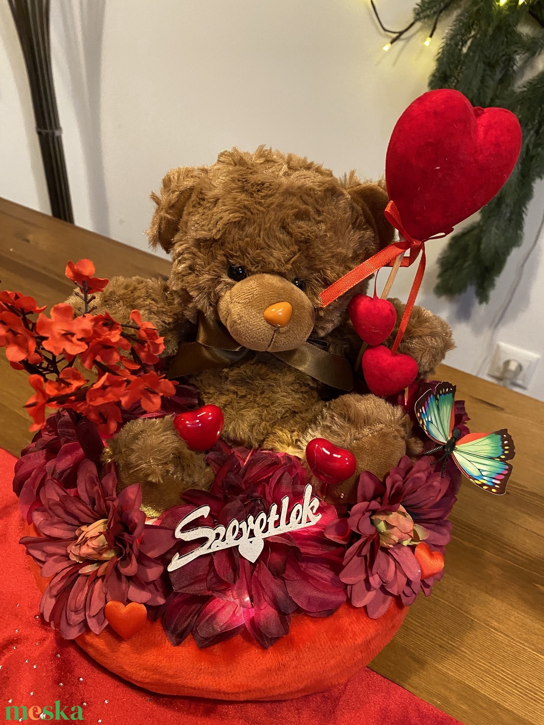  Valentin Mackós  asztal disz  - otthon & életmód - virágdekoráció - virágdíszek - asztali virágdísz - Meska.hu