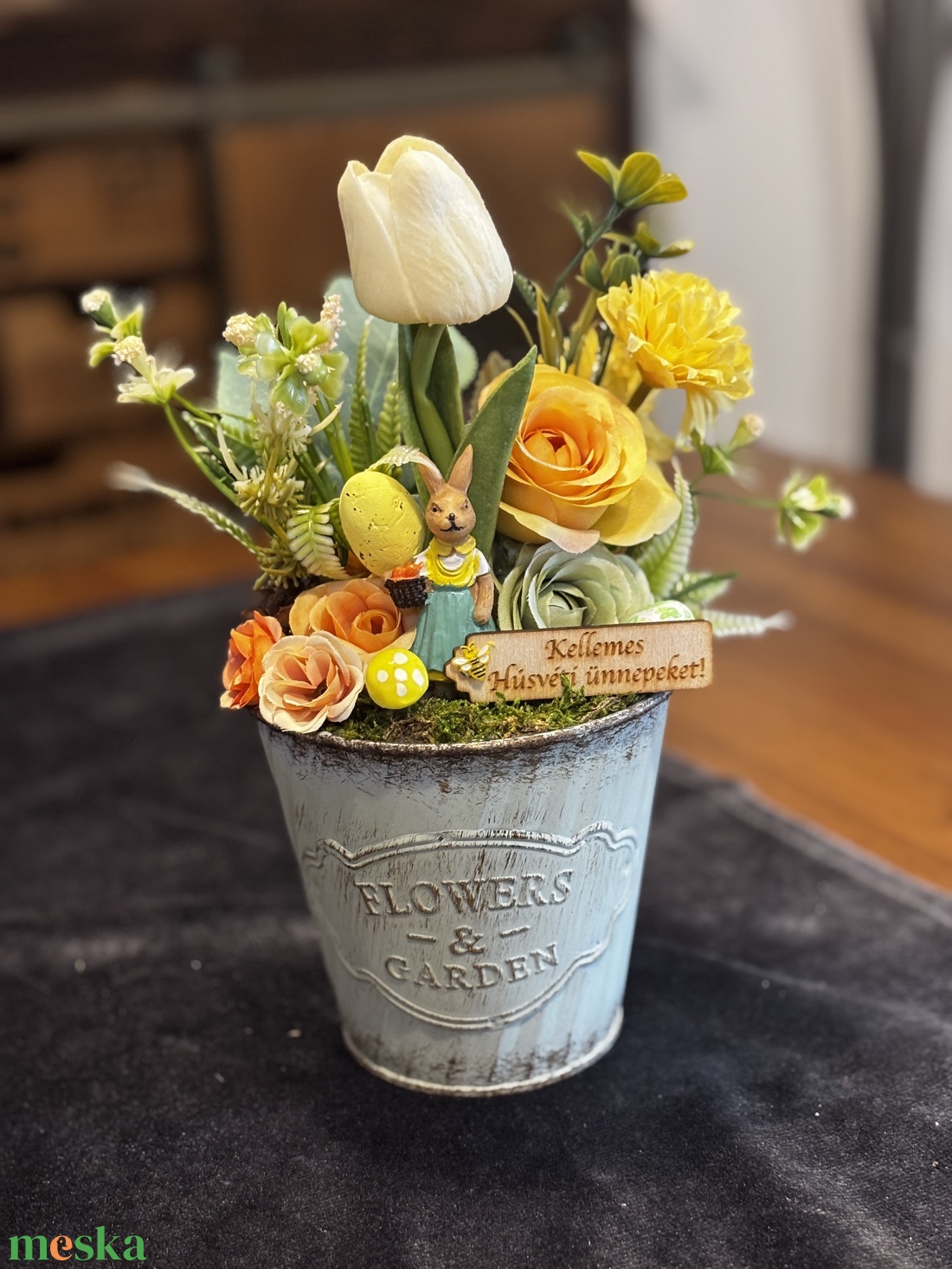 Tavaszi húsvéti  asztal disz  - otthon & életmód - dekoráció - asztal és polc dekoráció - dekorációs tál, tartó - Meska.hu