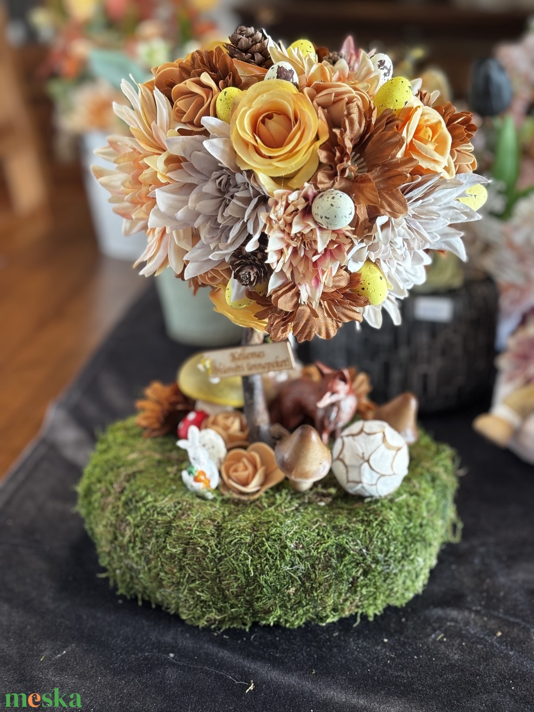 Tavaszi húsvéti  asztal disz  - otthon & életmód - dekoráció - asztal és polc dekoráció - dekorációs tál, tartó - Meska.hu