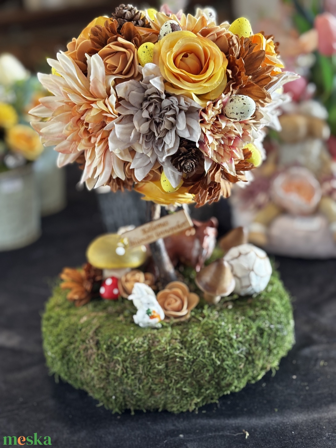 Tavaszi húsvéti  asztal disz  - otthon & életmód - dekoráció - asztal és polc dekoráció - dekorációs tál, tartó - Meska.hu