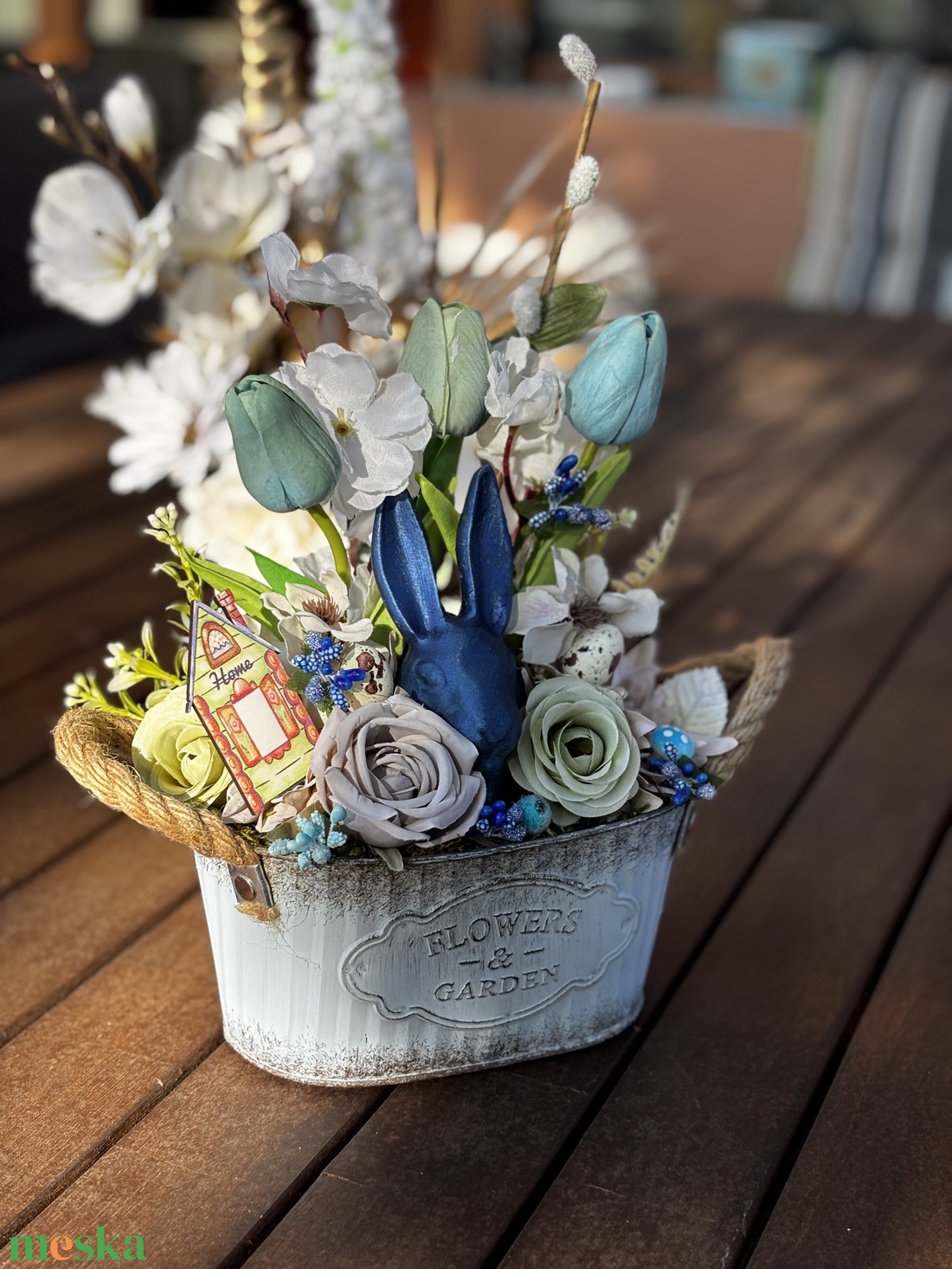 Tavaszi húsvéti  asztal disz  - otthon & életmód - dekoráció - asztal és polc dekoráció - dekorációs tál, tartó - Meska.hu