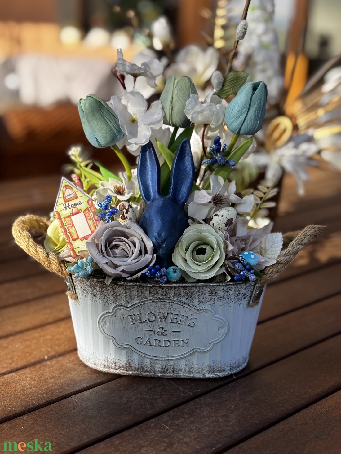 Tavaszi húsvéti  asztal disz  - otthon & életmód - dekoráció - asztal és polc dekoráció - dekorációs tál, tartó - Meska.hu