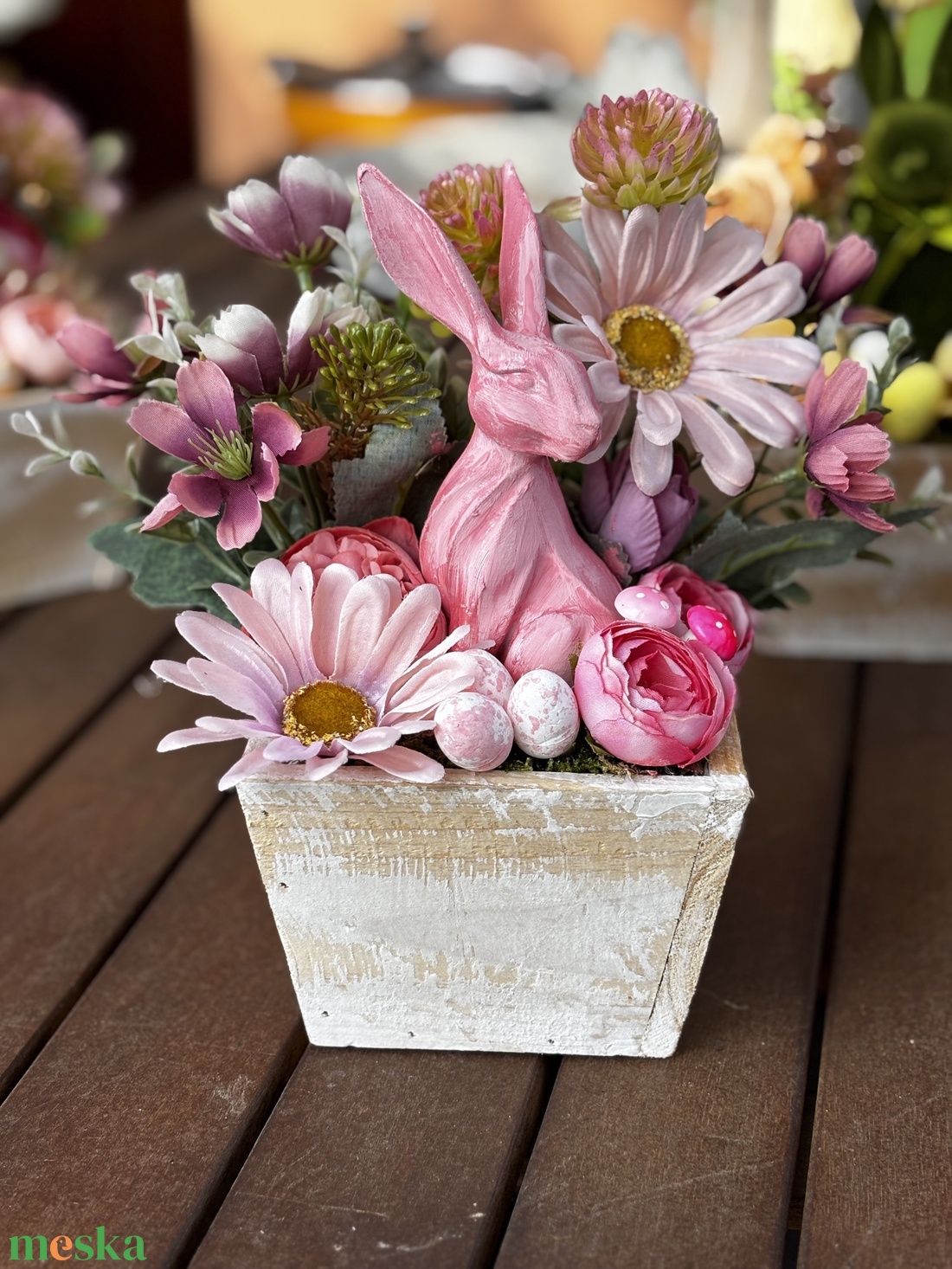 Tavaszi húsvéti  asztal disz  - otthon & életmód - dekoráció - asztal és polc dekoráció - dekorációs tál, tartó - Meska.hu