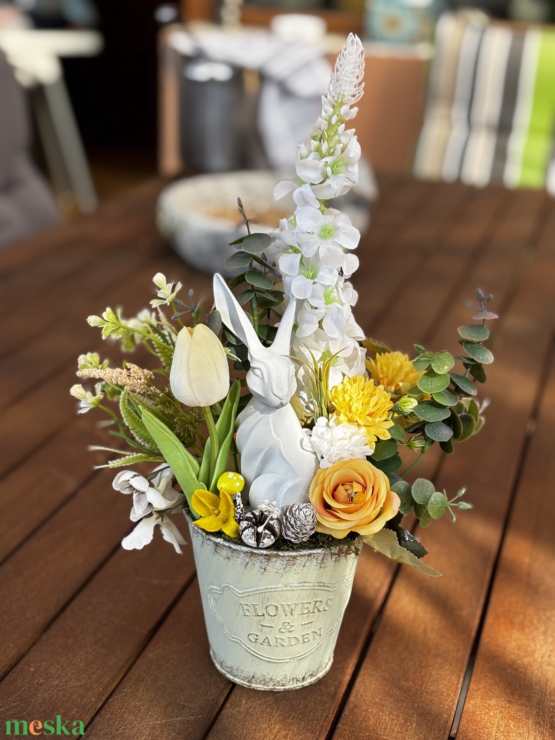 Tavaszi húsvéti  asztal disz  - otthon & életmód - dekoráció - asztal és polc dekoráció - dekorációs tál, tartó - Meska.hu