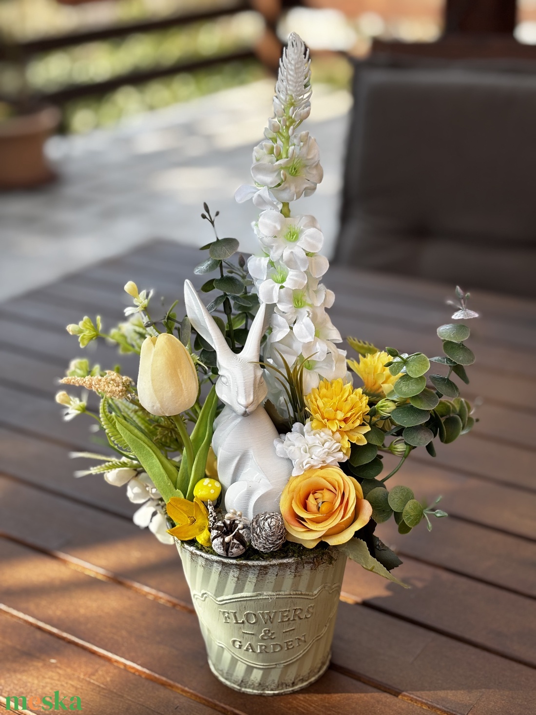 Tavaszi húsvéti  asztal disz  - otthon & életmód - dekoráció - asztal és polc dekoráció - dekorációs tál, tartó - Meska.hu