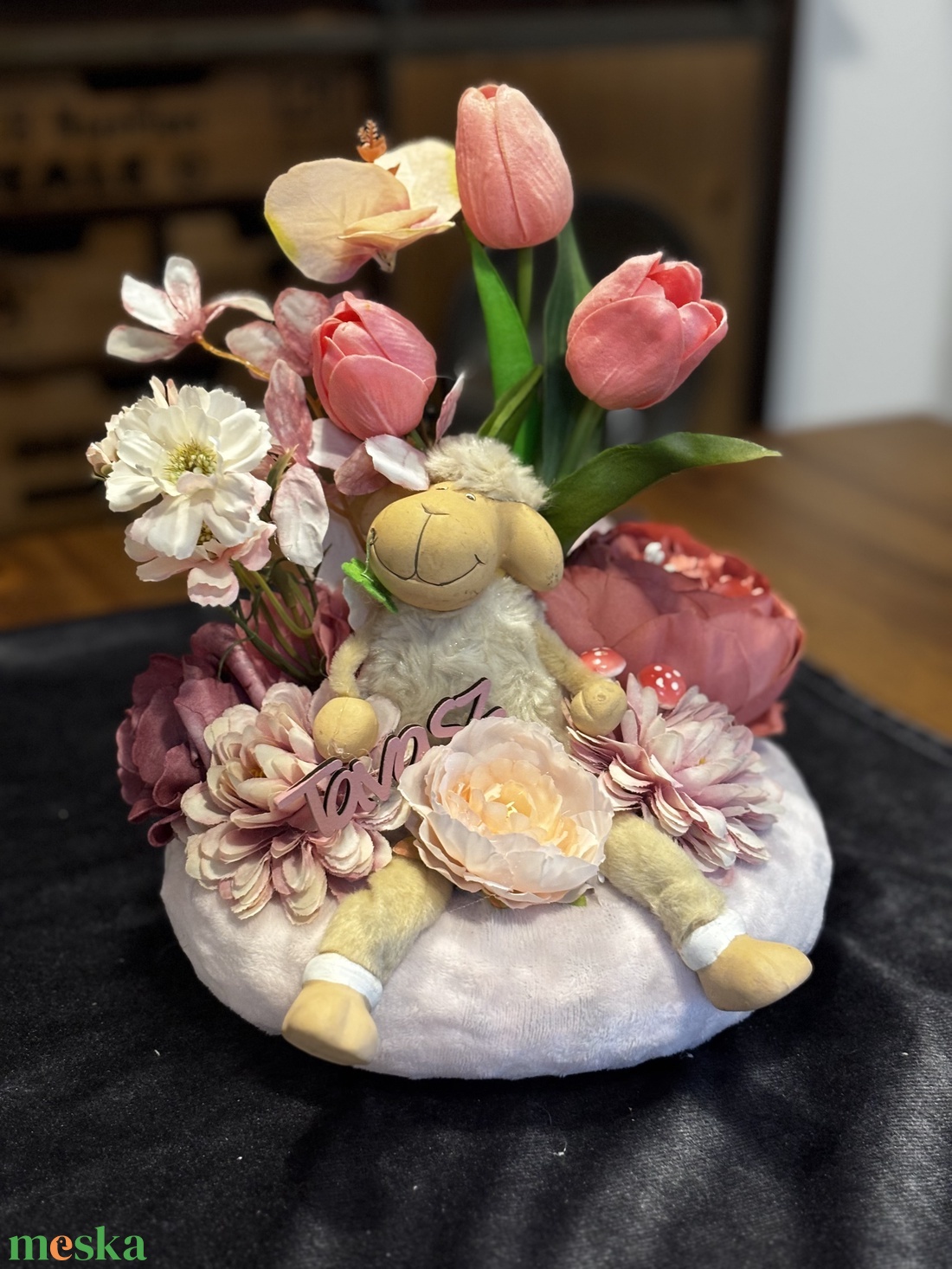 Tavaszi  virágos  asztal disz  - otthon & életmód - dekoráció - asztal és polc dekoráció - dekorációs tál, tartó - Meska.hu