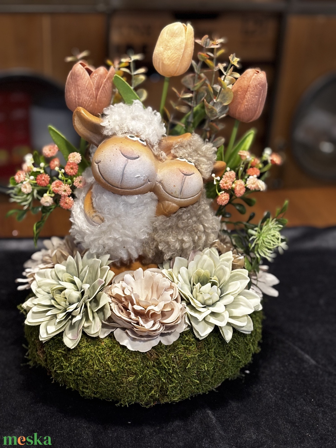 Tavaszi  virágos  asztal disz  - otthon & életmód - dekoráció - asztal és polc dekoráció - dekorációs tál, tartó - Meska.hu