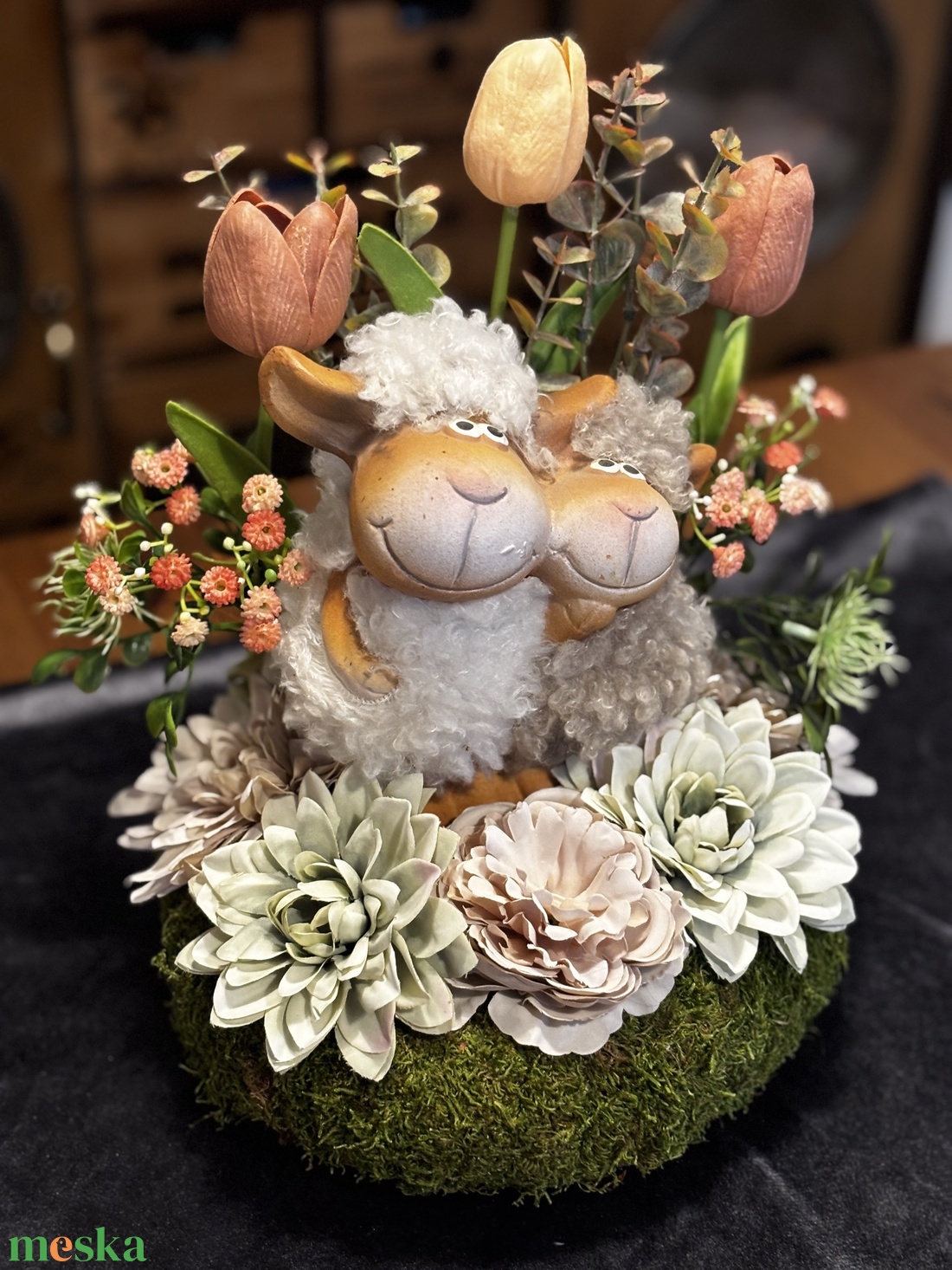 Tavaszi  virágos  asztal disz  - otthon & életmód - dekoráció - asztal és polc dekoráció - dekorációs tál, tartó - Meska.hu