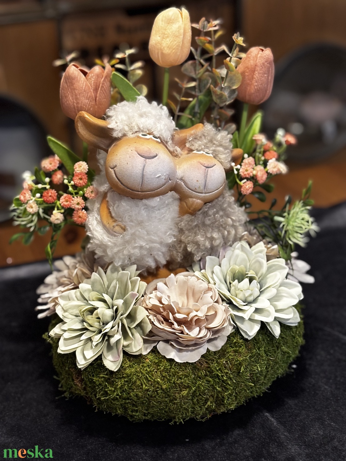 Tavaszi  virágos  asztal disz  - otthon & életmód - dekoráció - asztal és polc dekoráció - dekorációs tál, tartó - Meska.hu