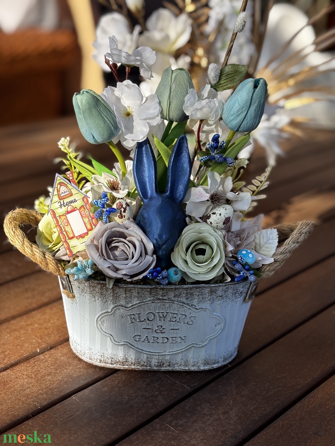 Tavaszi húsvéti  asztal disz  - otthon & életmód - dekoráció - asztal és polc dekoráció - dekorációs tál, tartó - Meska.hu