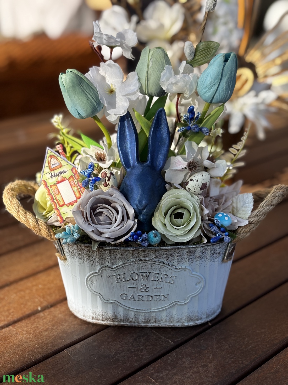 Tavaszi húsvéti  asztal disz  - otthon & életmód - dekoráció - asztal és polc dekoráció - dekorációs tál, tartó - Meska.hu