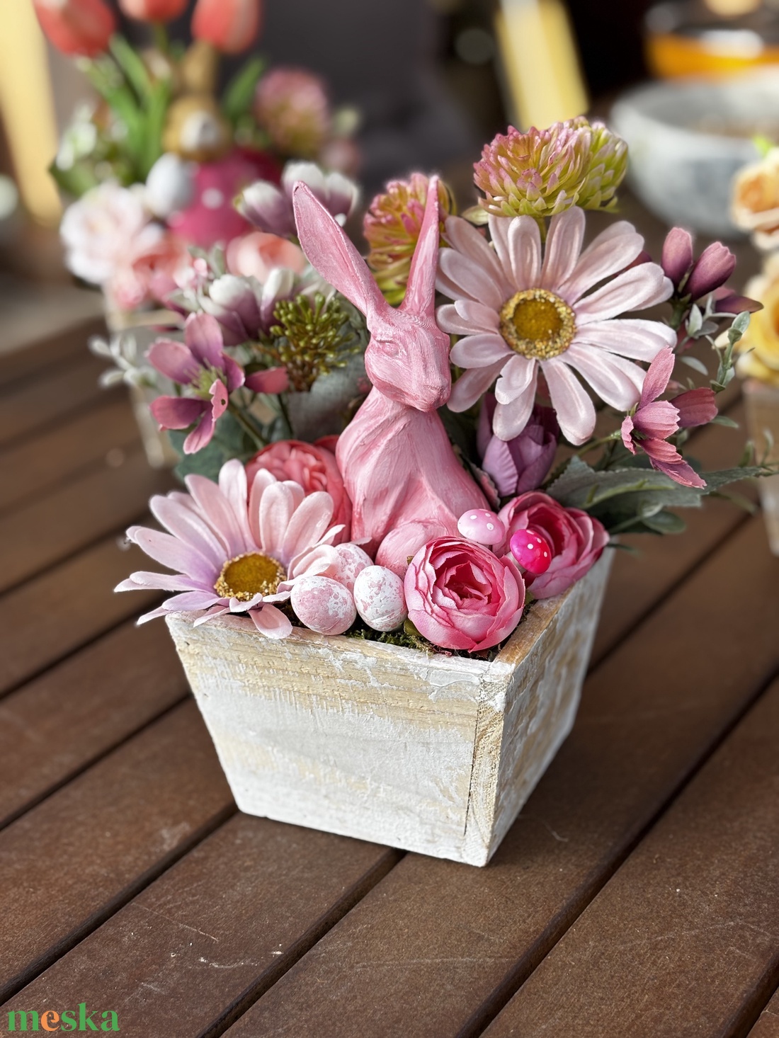 Tavaszi húsvéti  asztal disz  - otthon & életmód - dekoráció - asztal és polc dekoráció - dekorációs tál, tartó - Meska.hu