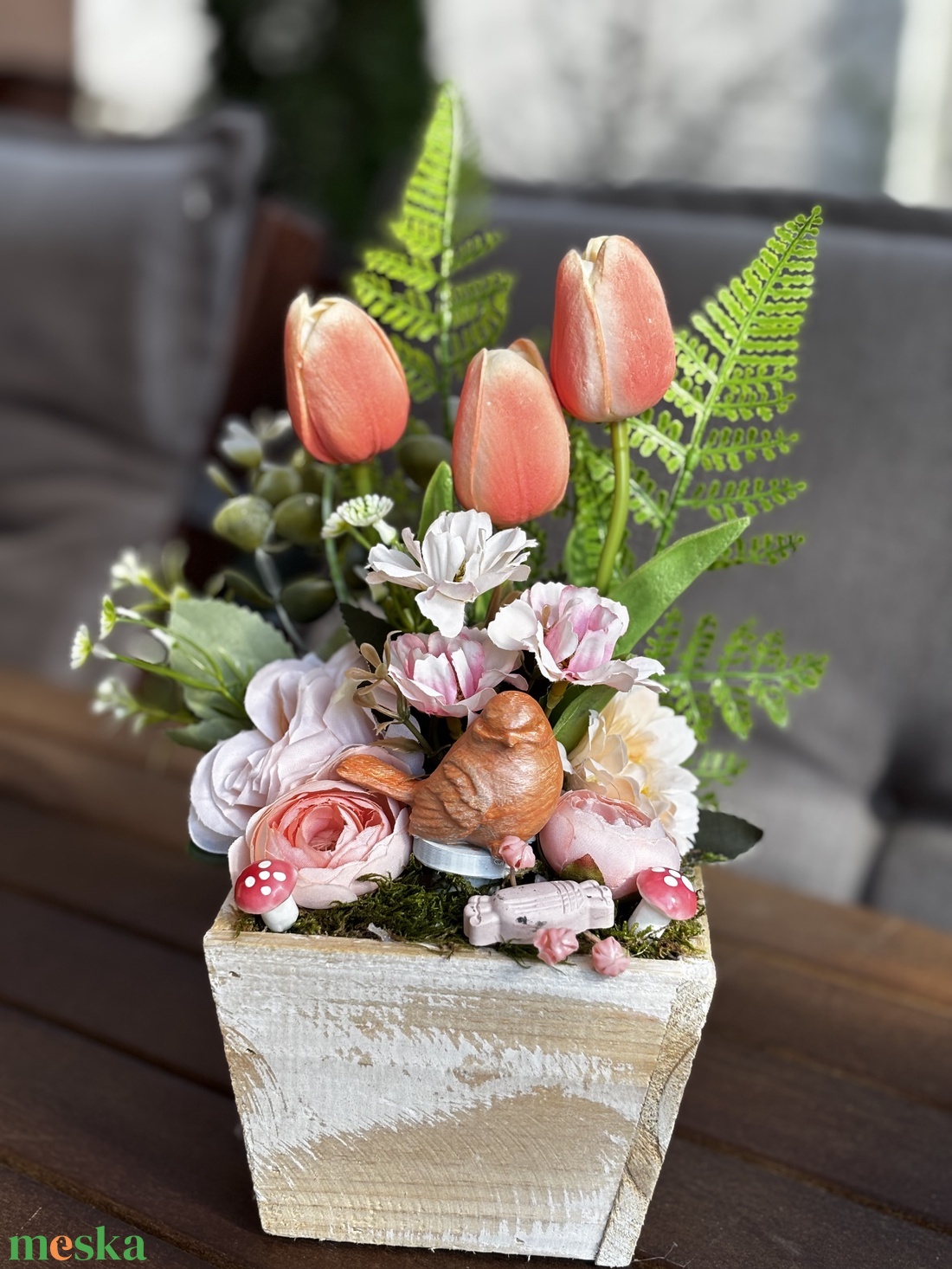 Tavaszi anyák napi  asztal disz  - otthon & életmód - dekoráció - asztal és polc dekoráció - dekorációs tál, tartó - Meska.hu