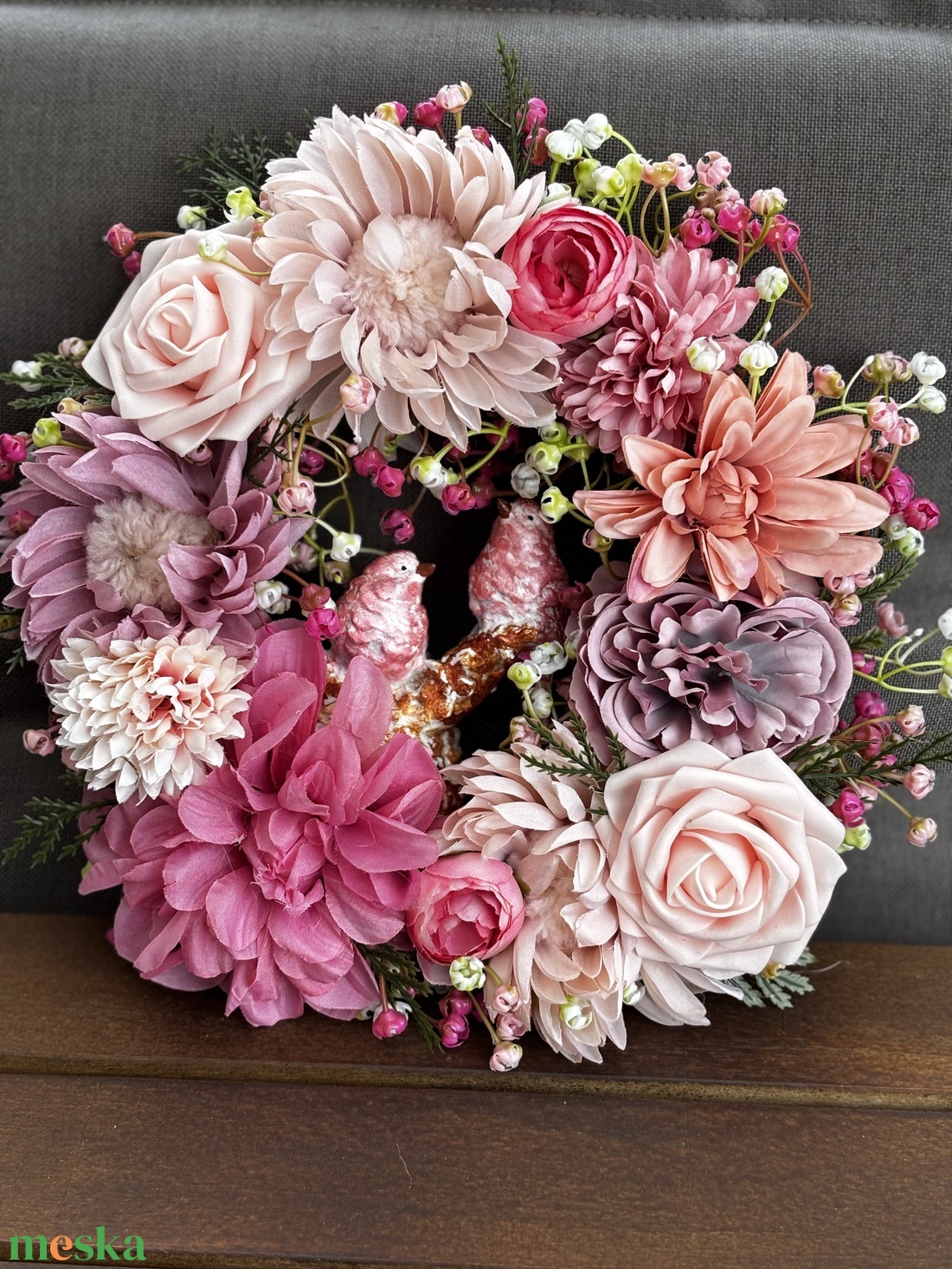 Tavaszi koszorú kopogtató  - otthon & életmód - dekoráció - asztal és polc dekoráció - dekorációs tál, tartó - Meska.hu