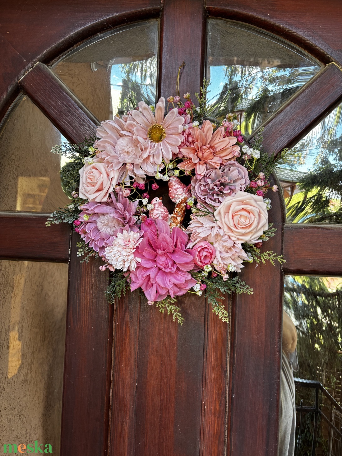 Tavaszi koszorú kopogtató  - otthon & életmód - dekoráció - asztal és polc dekoráció - dekorációs tál, tartó - Meska.hu