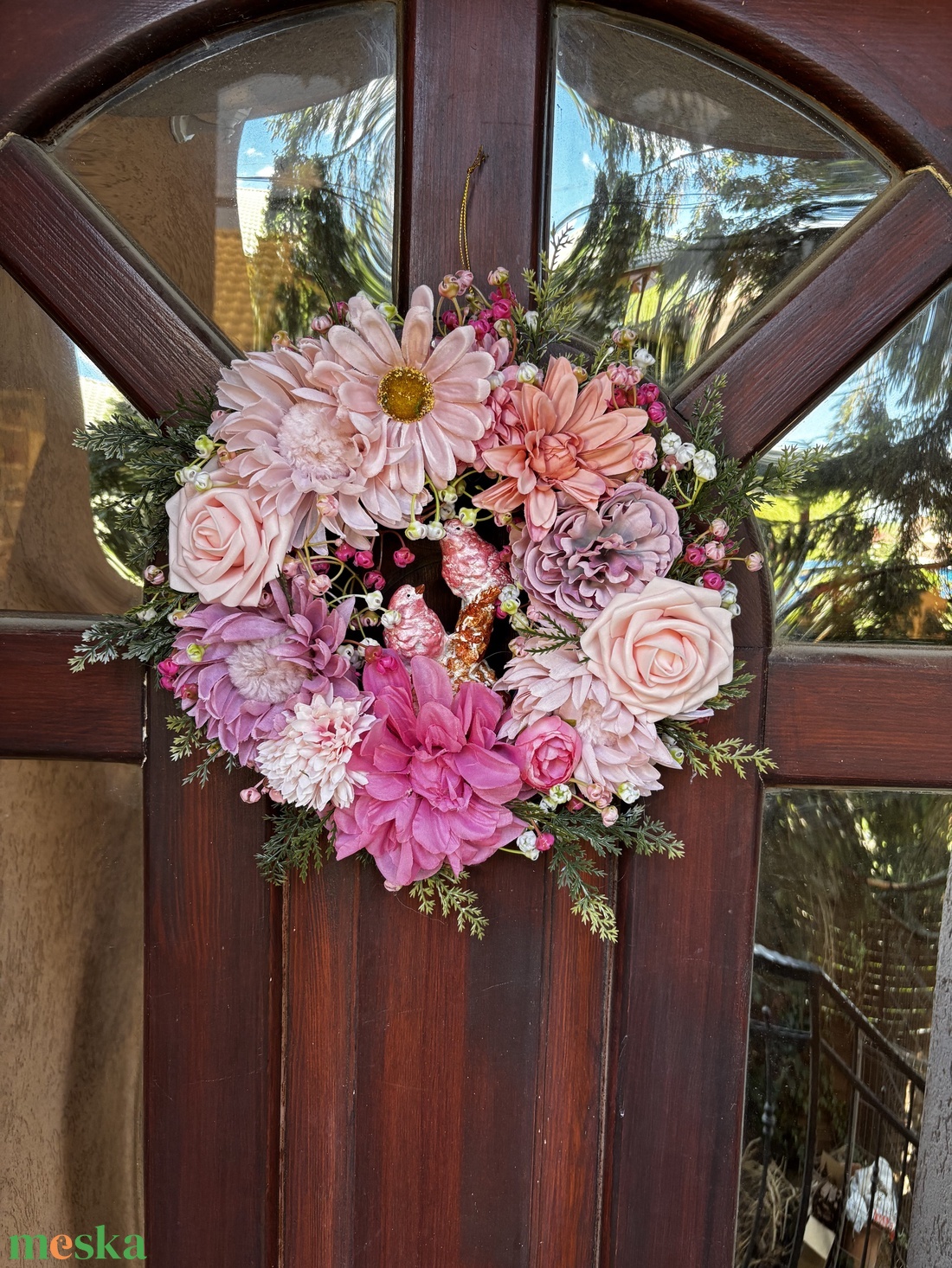 Tavaszi koszorú kopogtató  - otthon & életmód - dekoráció - asztal és polc dekoráció - dekorációs tál, tartó - Meska.hu