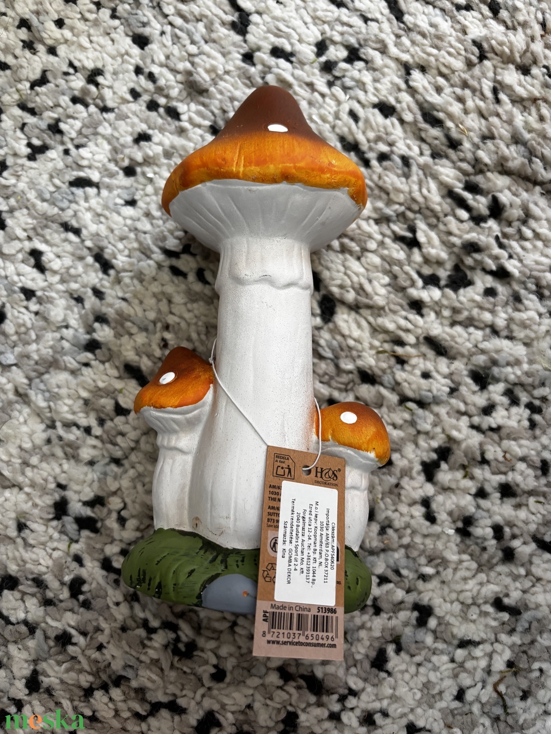 Gomba dekoráció. 20 cm   - kellékek & szerszámok - ásvány alapanyag - ásvány figura - Meska.hu