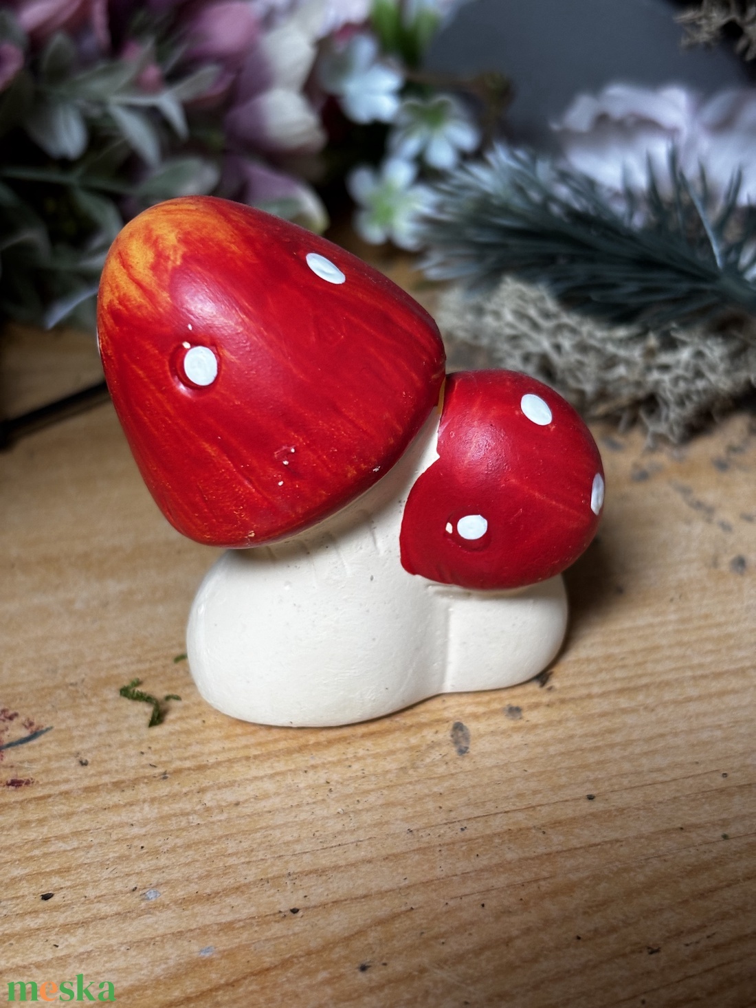 Kerámia gomba   disz  - kellékek & szerszámok - díszíthető tárgyak - kerámia - Meska.hu