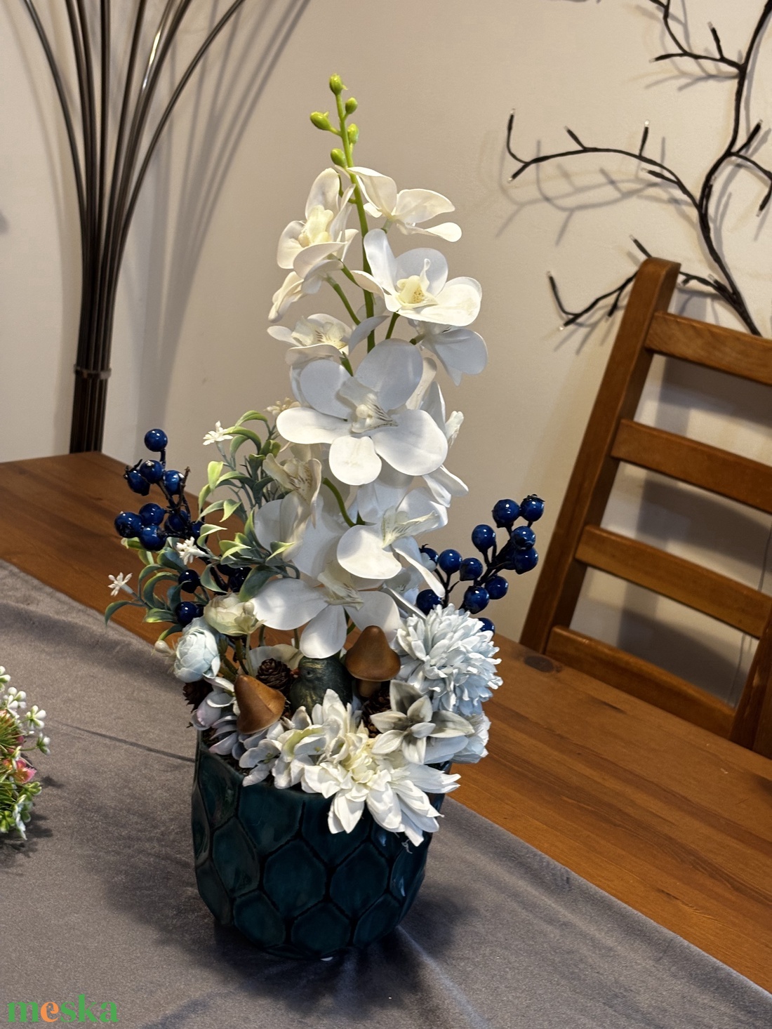 Orchidea nyári  asztal disz  - otthon & életmód - dekoráció - asztal és polc dekoráció - dekorációs tál, tartó - Meska.hu