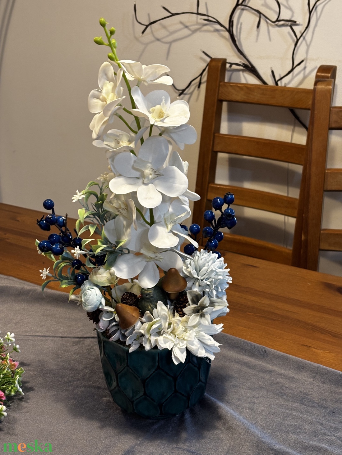 Orchidea nyári  asztal disz  - otthon & életmód - dekoráció - asztal és polc dekoráció - dekorációs tál, tartó - Meska.hu