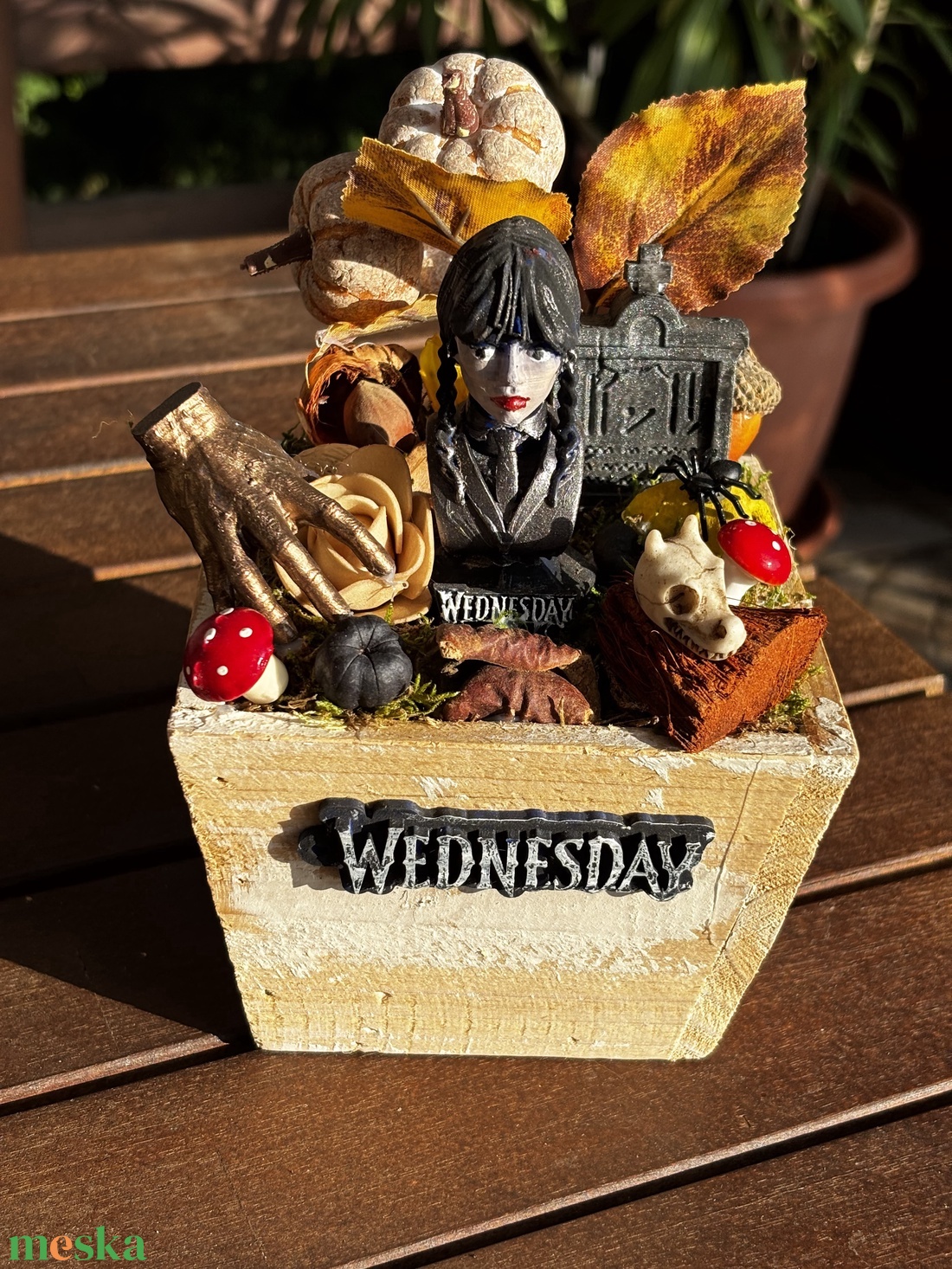 Wednesday  őszi asztal dísz  - otthon & életmód - dekoráció - halloween - halloweeni ajtódíszek és ablakdíszek - Meska.hu