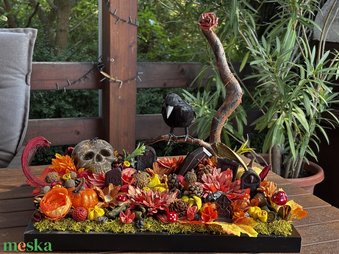 Halloween  őszi  asztal dísz  - otthon & életmód - dekoráció - halloween - halloweeni asztaldísz - Meska.hu