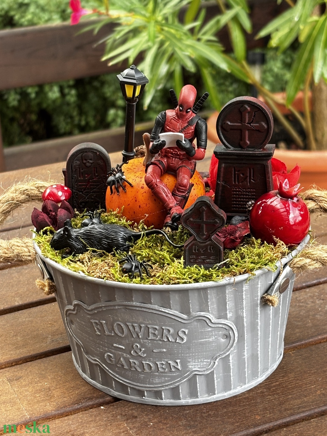 Deadpool Halloween  őszi  asztal dísz  - otthon & életmód - dekoráció - halloween - halloweeni asztaldísz - Meska.hu