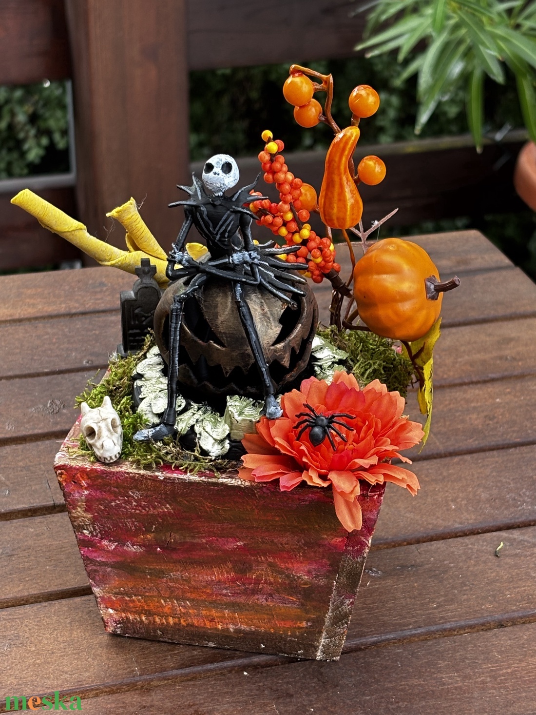 Jack Skellington  őszi  asztal dísz  - otthon & életmód - dekoráció - halloween - halloweeni asztaldísz - Meska.hu