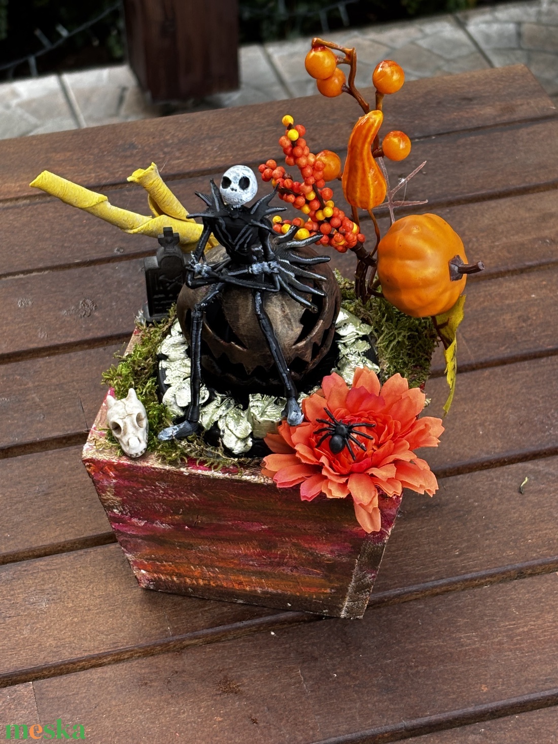 Jack Skellington  őszi  asztal dísz  - otthon & életmód - dekoráció - halloween - halloweeni asztaldísz - Meska.hu