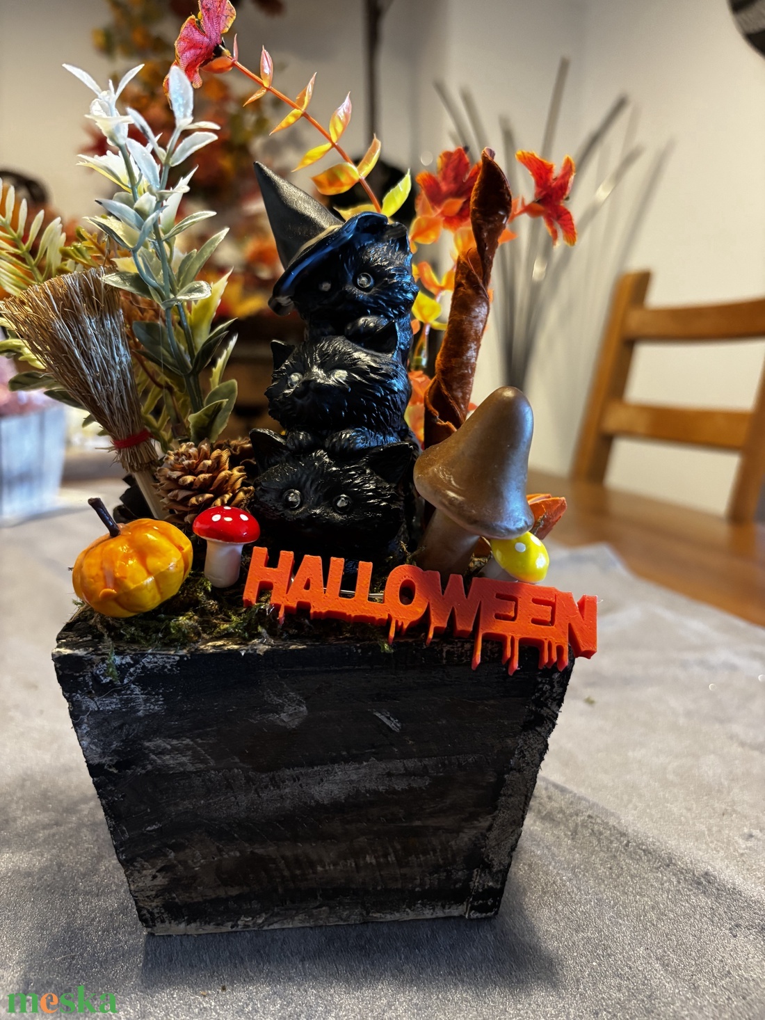 Halloween   őszi  asztal dísz  - otthon & életmód - dekoráció - asztal és polc dekoráció - asztaldísz - Meska.hu