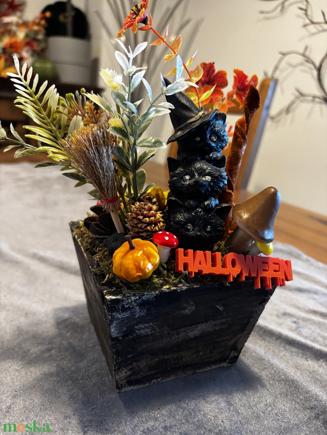 Halloween   őszi  asztal dísz  - otthon & életmód - dekoráció - asztal és polc dekoráció - asztaldísz - Meska.hu