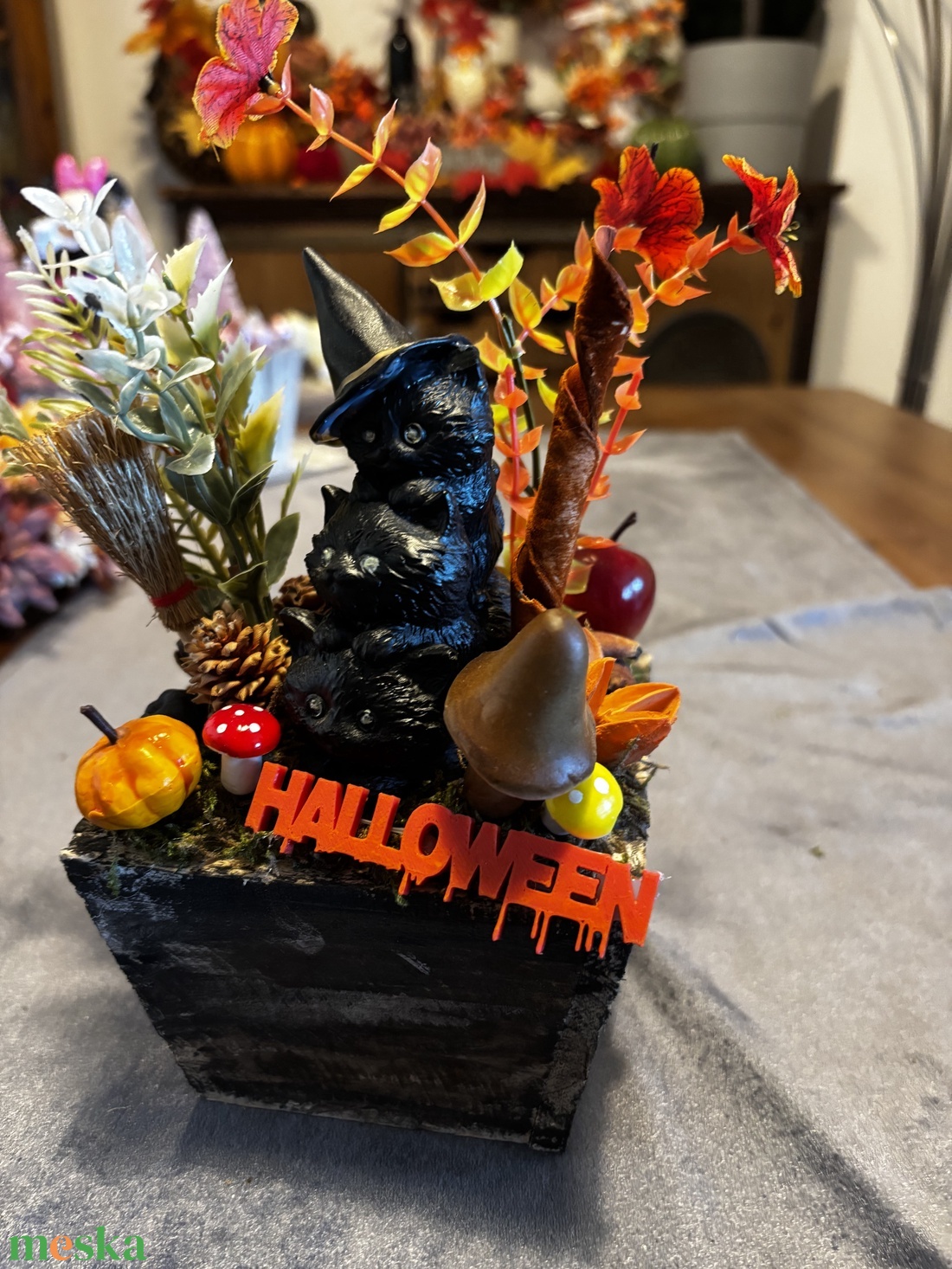 Halloween   őszi  asztal dísz  - otthon & életmód - dekoráció - asztal és polc dekoráció - asztaldísz - Meska.hu