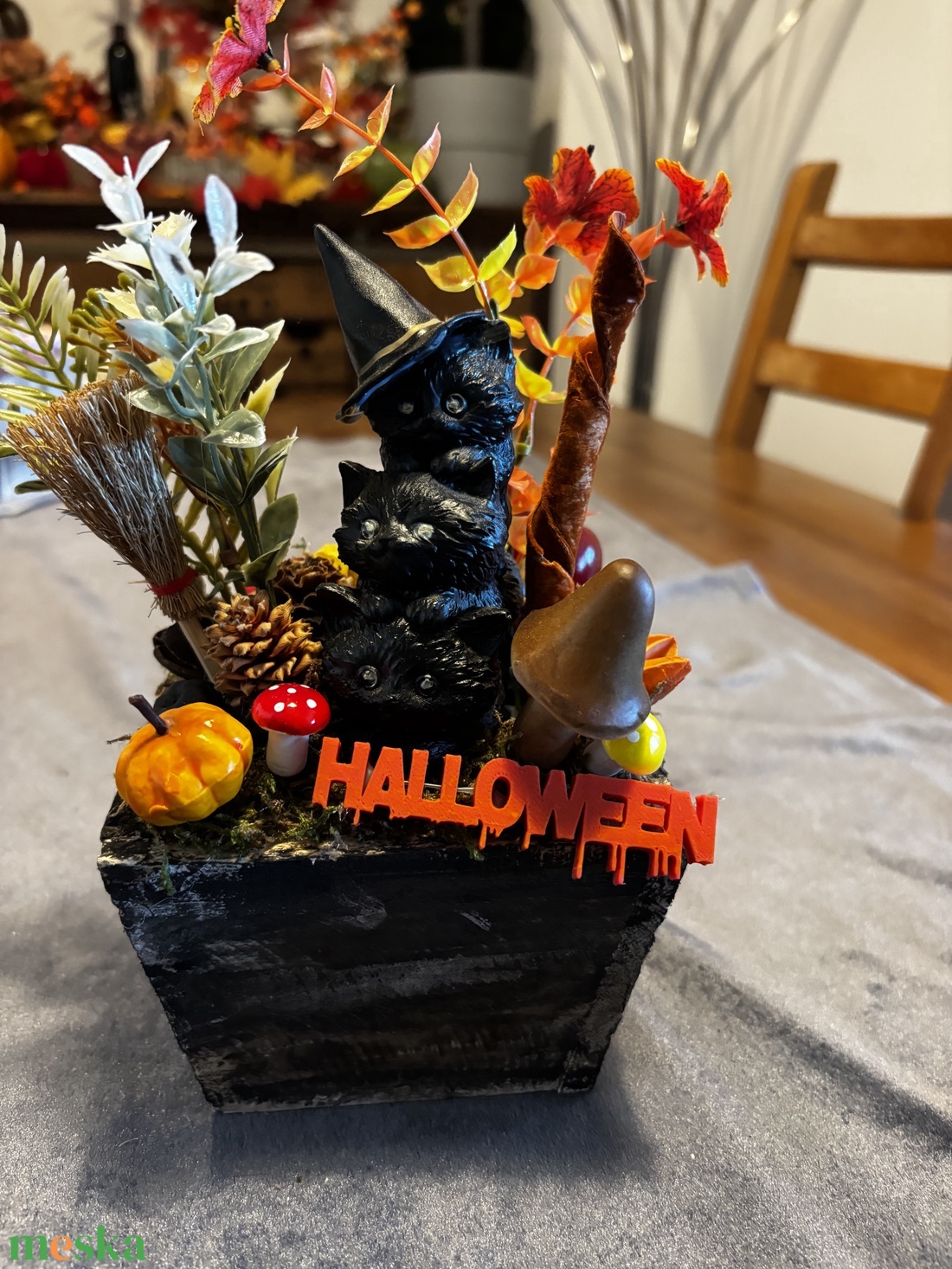 Halloween   őszi  asztal dísz  - otthon & életmód - dekoráció - asztal és polc dekoráció - asztaldísz - Meska.hu